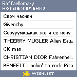 My Wishlist - raffaellomary