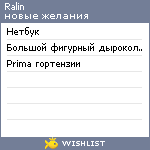 My Wishlist - ralin