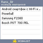 My Wishlist - rams_blr