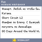 My Wishlist - ran