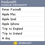 My Wishlist - randyred15