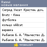 My Wishlist - rannvi