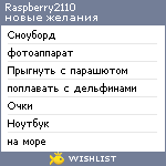 My Wishlist - raspberry2110