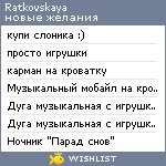 My Wishlist - ratkovskaya