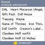 My Wishlist - ratsid