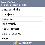 My Wishlist - ravshanov