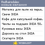 My Wishlist - redhairedalex