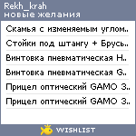 My Wishlist - rekh_krah