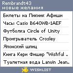 My Wishlist - rembrandt43