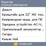 My Wishlist - rezorter