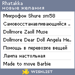 My Wishlist - rhatakka