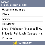 My Wishlist - rianlis