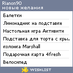 My Wishlist - rianon90