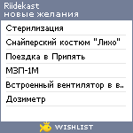 My Wishlist - riidekast