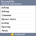 My Wishlist - rinsvind1991