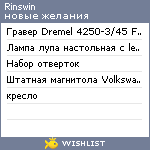 My Wishlist - rinswin