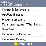 My Wishlist - ritulia_k