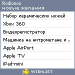 My Wishlist - rodionov