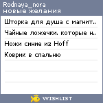 My Wishlist - rodnaya_nora