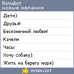 My Wishlist - romabyt