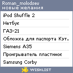 My Wishlist - roman_molodtsev