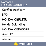 My Wishlist - romazan