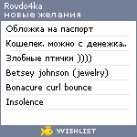 My Wishlist - rovdo4ka