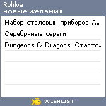 My Wishlist - rphloe