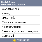 My Wishlist - rudynskaia