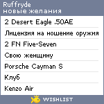 My Wishlist - ruffryde