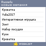 My Wishlist - ruozerlu