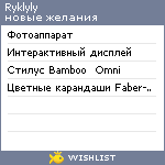 My Wishlist - ryklyly