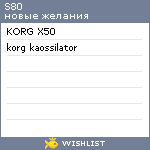 My Wishlist - s80