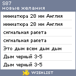 My Wishlist - s87