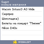 My Wishlist - sagot