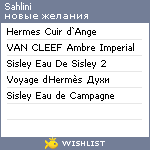 My Wishlist - sahlini