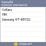 My Wishlist - sanny84