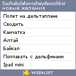 My Wishlist - sashabylahorosheydevochkoi