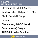 My Wishlist - say10b