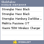 My Wishlist - sbolshakov