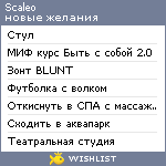 My Wishlist - scaleo
