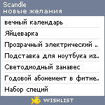 My Wishlist - scandle