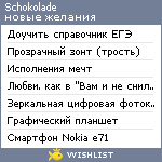 My Wishlist - schokolade