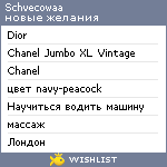 My Wishlist - schvecowaa