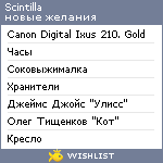 My Wishlist - scintilla