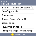 My Wishlist - scout