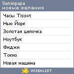 My Wishlist - seminpapa