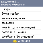 My Wishlist - semitsvetik13