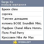 My Wishlist - serge192