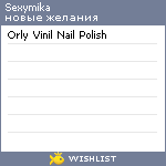 My Wishlist - sexymika